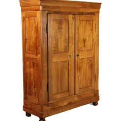 Pamono Biedermeier Cabinet in Cherrywood, 1830s><noscript><img width=