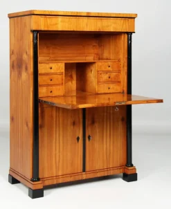 Pamono Biedermeier Cherrywood Secretary, 1830s><noscript><img width=