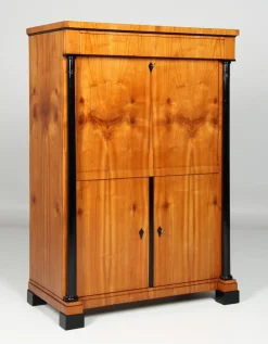 Pamono Biedermeier Cherrywood Secretary, 1830s><noscript><img width=