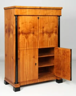 Pamono Biedermeier Cherrywood Secretary, 1830s><noscript><img width=