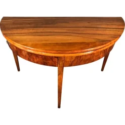 Discount Pamono Biedermeier Demi-Lune Table in Walnut, 1820s