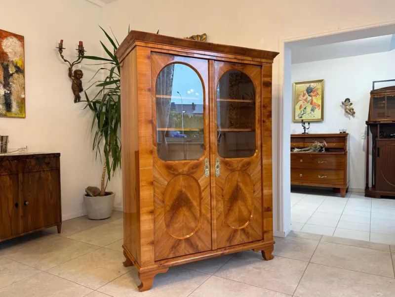 Sale Pamono Biedermeier Display Cabinet in Walnut
