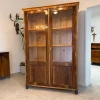New Pamono Biedermeier Display Cabinet in Glass