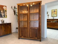 New Pamono Biedermeier Display Cabinet in Glass