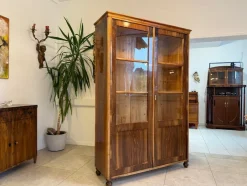 New Pamono Biedermeier Display Cabinet in Glass