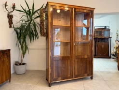 New Pamono Biedermeier Display Cabinet in Glass