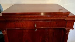 Pamono Biedermeier Mahogany Veneer Secretary, 1800s><noscript><img width=