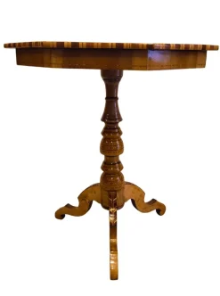 New Pamono Biedermeier Marquetry Chess Table, 19th Century