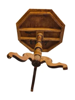 New Pamono Biedermeier Marquetry Chess Table, 19th Century