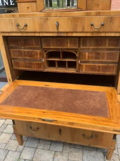 Best Pamono Biedermeier Pearwood Secretary, 1800s