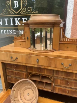 Best Pamono Biedermeier Pearwood Secretary, 1800s