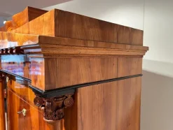 Pamono Biedermeier Secretaire in Cherrywood and Maple with Inlays and Brass, South Germany, 1830s><noscript><img width=