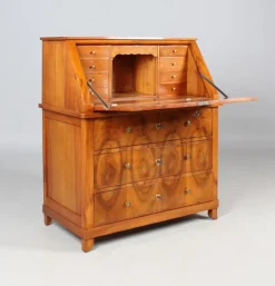 Outlet Pamono Biedermeier Secretaire with Brass Handles, 1845