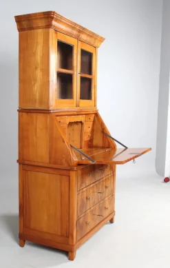 Outlet Pamono Biedermeier Secretaire with Brass Handles, 1845