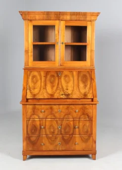 Outlet Pamono Biedermeier Secretaire with Brass Handles, 1845