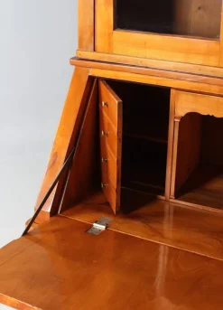 Outlet Pamono Biedermeier Secretaire with Brass Handles, 1845