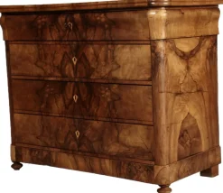 Pamono Biedermeier Secretary Chest in Walnut, 1830s><noscript><img width=