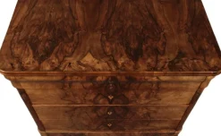 Pamono Biedermeier Secretary Chest in Walnut, 1830s><noscript><img width=
