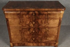 Pamono Biedermeier Secretary Chest in Walnut, 1830s><noscript><img width=