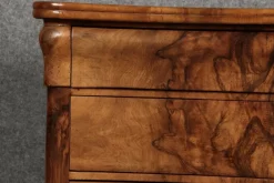 Pamono Biedermeier Secretary Chest in Walnut, 1830s><noscript><img width=