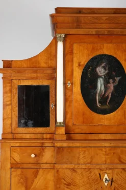 Pamono Biedermeier Secretary in Pearwood, Braunschweig, Germany, 1820s><noscript><img width=