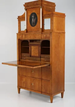 Pamono Biedermeier Secretary in Pearwood, Braunschweig, Germany, 1820s><noscript><img width=