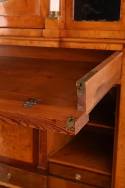 Pamono Biedermeier Secretary in Pearwood, Braunschweig, Germany, 1820s><noscript><img width=
