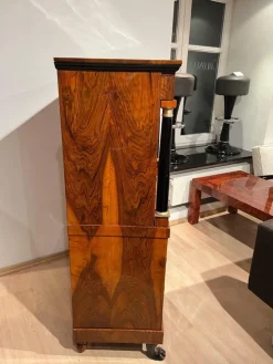 Pamono Biedermeier Secretary in Walnut and Maple, 1820