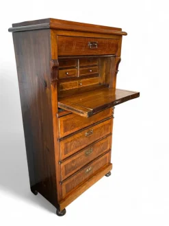 Pamono Biedermeier Style Secretaire in Mahogany><noscript><img width=