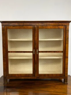 Outlet Pamono Biedermeier Walnut Display Cabinet