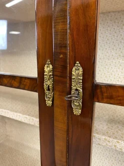 Outlet Pamono Biedermeier Walnut Display Cabinet