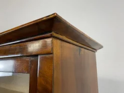 Outlet Pamono Biedermeier Walnut Display Cabinet