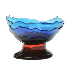 Pamono Big Collina Vase Extra Colour, Fish Design by Gaetano Pesce, Clear Light Blue, Clear Blue, Dark Ruby> Tabletop