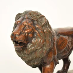 Best Pamono Big German Art Deco Lion Sculpture in Ceramic, Terracotta Copper, 1930