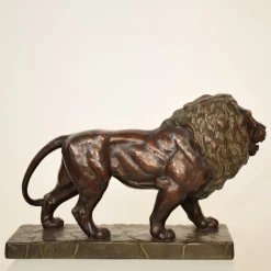 Best Pamono Big German Art Deco Lion Sculpture in Ceramic, Terracotta Copper, 1930