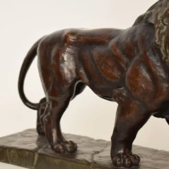 Best Pamono Big German Art Deco Lion Sculpture in Ceramic, Terracotta Copper, 1930