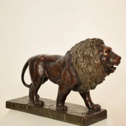 Best Pamono Big German Art Deco Lion Sculpture in Ceramic, Terracotta Copper, 1930