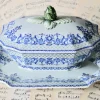Clearance Pamono Big Vintage Gien France Tureen with Underplate