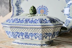 Clearance Pamono Big Vintage Gien France Tureen with Underplate