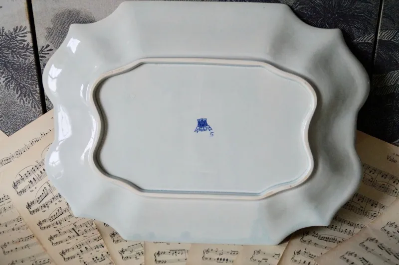 Clearance Pamono Big Vintage Gien France Tureen with Underplate