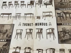 Best Pamono Big Vintage Thonet Furniture Poster, 1920s