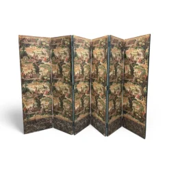 New Pamono Biombo Painted Paper Screen, 1790