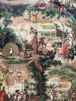New Pamono Biombo Painted Paper Screen, 1790