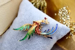 Best Pamono Bird Shaped Gold Brooch