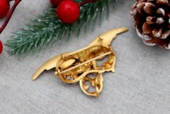 Online Pamono Bird Shaped Gold Brooch