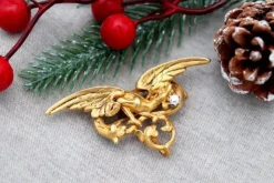 Online Pamono Bird Shaped Gold Brooch
