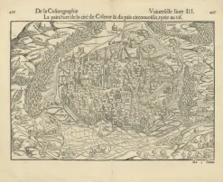 Hot Pamono Birds-Eye View of Colmar, 1552