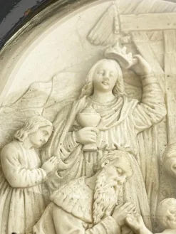 Pamono Birth of Christ, 19th Century, Meerschaum, Framed><noscript><img width=