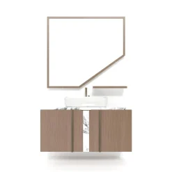 Pamono Bishop SW 160 Cabinet and Mirror by Estro Collezioni, Set of 2