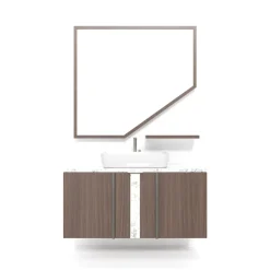 Pamono Bishop SW 160 Cabinet and Mirror by Estro Collezioni, Set of 2